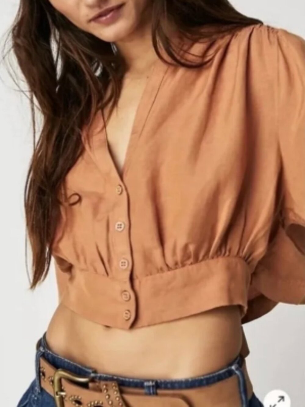 We the Free Linen Crop Top